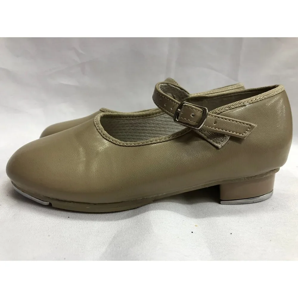 Pre-Owned Dance Tap Shoes Revolution 823 Child 2M Mary Jane Leather Buckle Stud